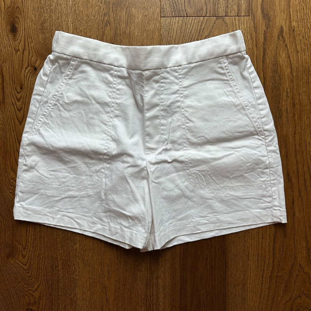 Banana Republic Linen Blend Shorts, White, Medium